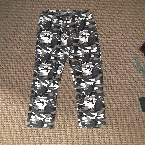 fleece camo pants